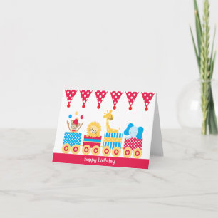 Animal Circus Treinkaartjes Kaart