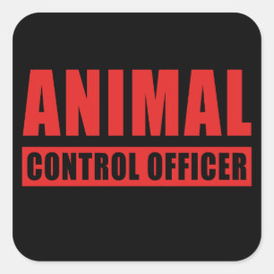 Animal Control Officer - Schattige Patrol Uniform  Vierkante Sticker