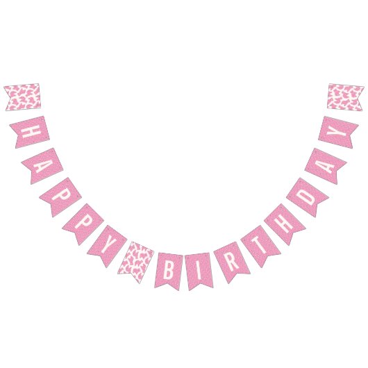 Animal Cookie Birthday Bunting Banner - Magenta (Alle)
