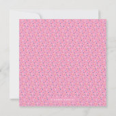 Animal Cookie Birthday Party Invitation - Magenta Kaart (Achterkant)