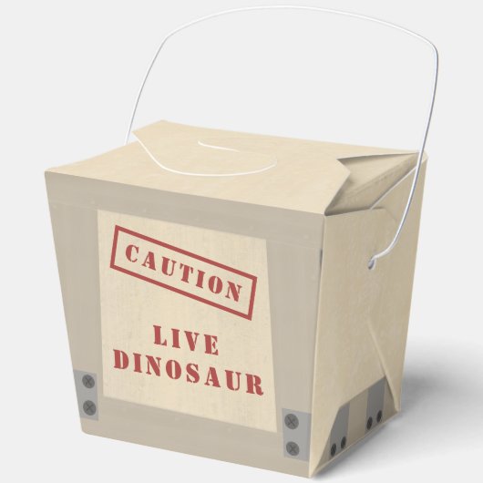 Animal Crate Dinosaur Jurassic Verjaardag Groot Bedankdoosjes (Voorkant)