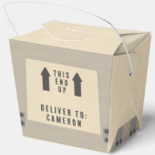 Animal Crate Dinosaur Jurassic Verjaardag Groot Bedankdoosjes (Achterkant)