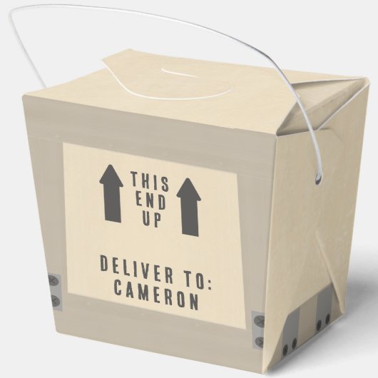 Animal Crate Dinosaur Jurassic Verjaardag Groot Bedankdoosjes (Achterkant)