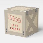 Animal Crate Zoo Oerwoud Safari Birthday Bedankdoosjes (Voorkant Zijde)
