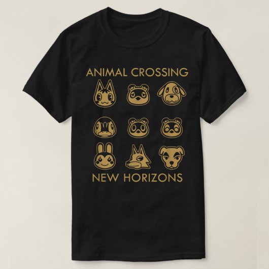 Animal Crossing New Horizons Character Grid T-shirt (Design voorkant)