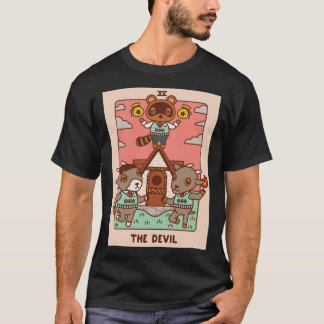 animal crossing new horizons tom nook the devil T- T-shirt