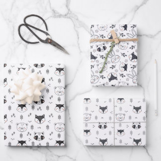 Animal Cute Illustration Inpakpapier Vel