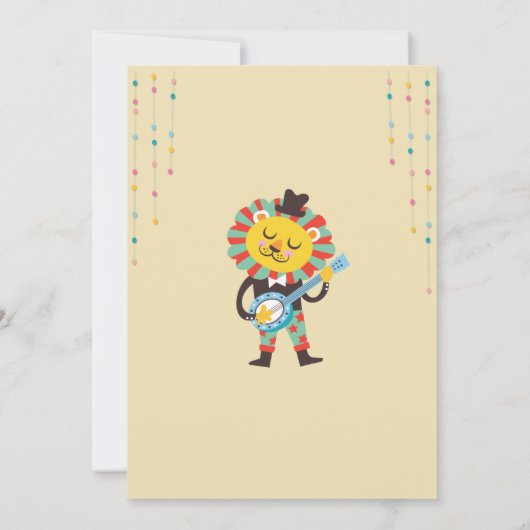 Animal Cuties vieren Baby shower-uitnodiging Kaart (Achterkant)