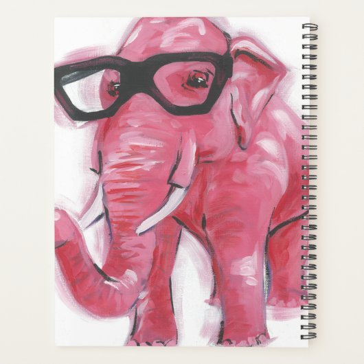 Animal Dapper | Eléphant Rose Dans Les Lunettes De (Dos)