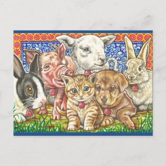 'Animal de compagnie ; Nourriture.' Carte postale