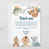 Animal de la Jungle Party, merci pour les invitati (Devant)