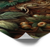 Animal de l'ours Brown de forêt | Impression Brown (Coin)