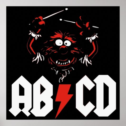 Animal Drummer ACDC Poster (Voorkant)