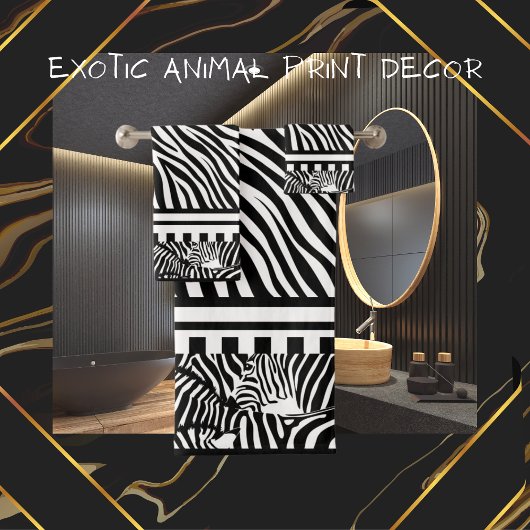 Animal exotique Noir et Blanc Zèbre Imprimer Servi