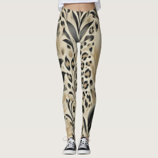 Animal Floral Abstract Print Design 6 Leggings
