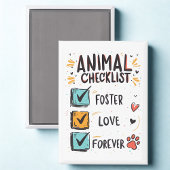 Animal Foster Checklist voor Foster Fans Magneet