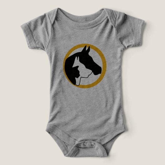 Animal Healing Now Baby One Piece Baby Bodysuit (Design voorkant)