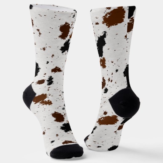 Animal Hide Pattern Crew Sokken (Gebogen)