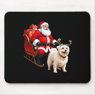 Animal Hondenliefhebber Santa Sleigh Maltese Rendi Muismat