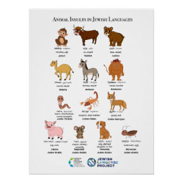 Animal Insults in Jewish Languages Perfect Poster