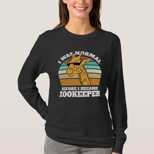 Animal Keeper Normal Before I Became Zookeeper Zoo T-shirt (Voorkant)