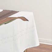 Animal KerstCaroler White Holiday Tablecloth Tafelkleed (Voorbeeld)