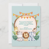 Animal Kind voorschoolse foto Afstuderen aankondig Kaart (Achterkant)