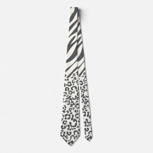Animal Leopard Zebra Pattern Stropdas (Voorkant)