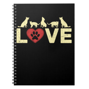 Animal Love Vet Tech Heart Veterinarian Notitieboek