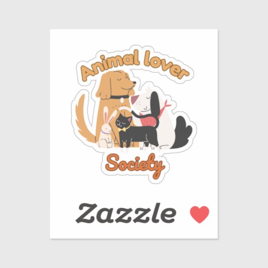 Animal Lover Society for Pet lover sticker (Vel)