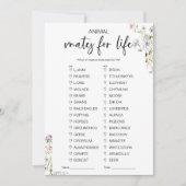 Animal Mates voor Life Vrijgezellenfeest Game Kaart (Voorkant)