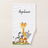 Animal mignon de bébé de jungle (Serviette à main)