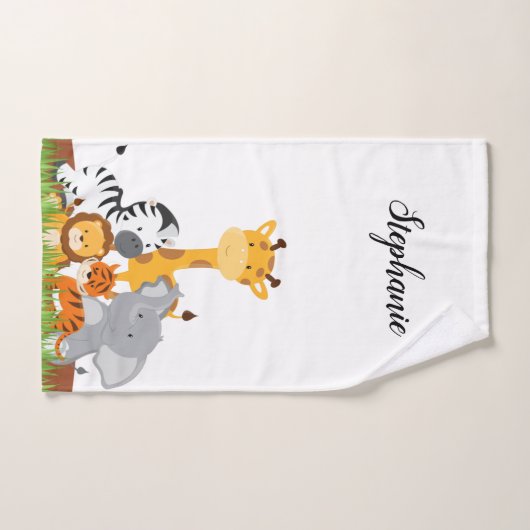 Animal mignon de bébé de jungle (Serviette à main)