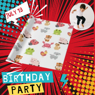 Animal Minimalist Comic Collectie Cadeaupapier