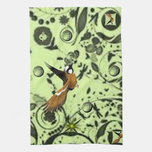 animal oiseau cuisine serviette à main (Vertical)