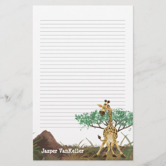 Animal Parade Giraffe Briefpapier (Voorkant)