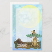 Animal Parade Giraffe Briefpapier (Voorkant / Achterkant)