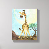 Animal Parade Giraffe Canvas Afdruk (Voorkant)