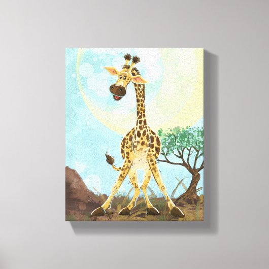 Animal Parade Giraffe Canvas Afdruk (Voorkant)