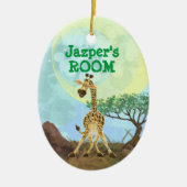 Animal Parade Giraffe Keramisch Ornament (Voorkant)