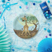 Animal Parade Giraffe Papieren Bordje (Feest)