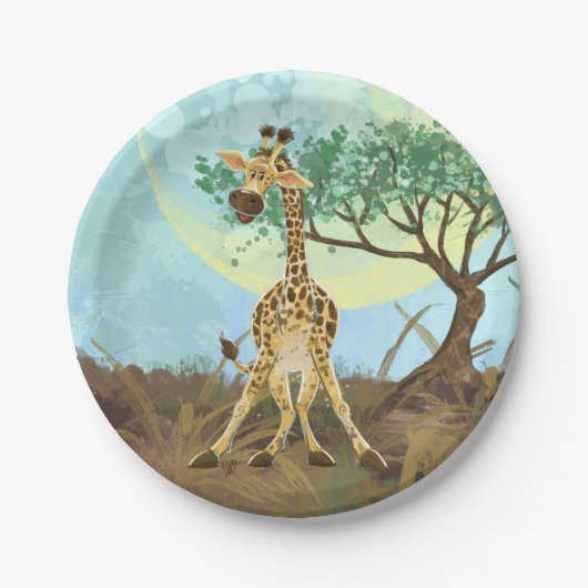 Animal Parade Giraffe Papieren Bordje (Voorkant)