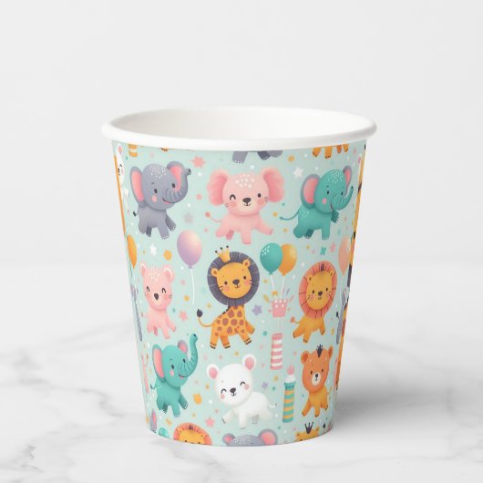 Animal Parade Paper Cup Papieren Bekers (Voorkant)