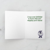 Animal Parade Sheep Art Bonne carte d'anniversaire (Intérieur)
