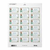 Animal Parade ZOO Baby shower Étiquette de adresse (Feuille entière)