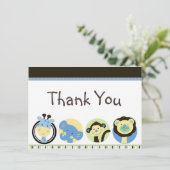 Animal Park Baby shower Merci Cartes (Debout devant)