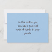 Animal Park Baby shower Merci Cartes (Dos)