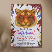 Animal Party - Tiger Birthday Party Invitation