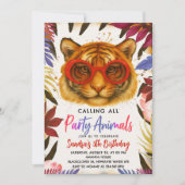 Animal Party - Tiger Birthday Party Invitation (Devant)