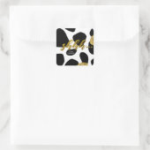 Animal Pattern Gold Surprise Birthday Sticker (Tas)